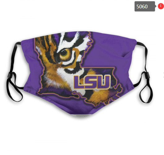 NCAA LSU Tigers #10 Dust mask with filter->ncaa dust mask->Sports Accessory